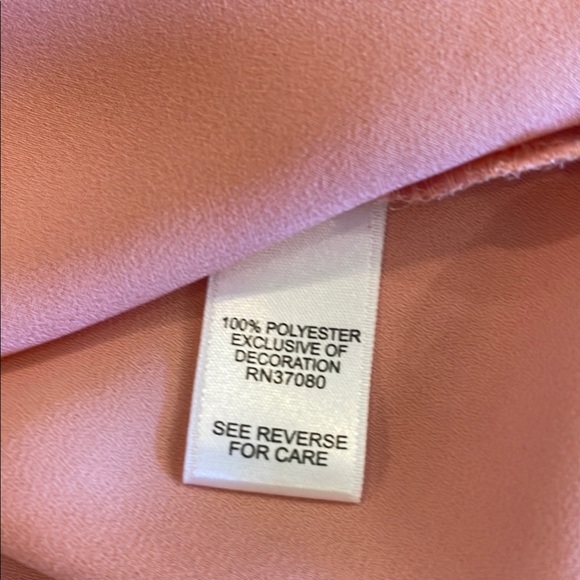 Cato, Peach 3/4 Sleeve Tie Front Blouse, Sz XL - Picture 4 of 4